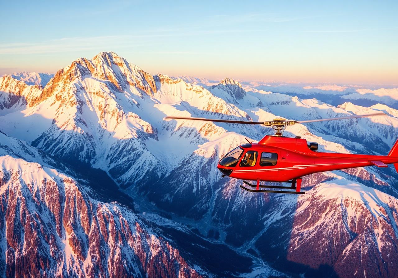 Helicopter tours in The Alps